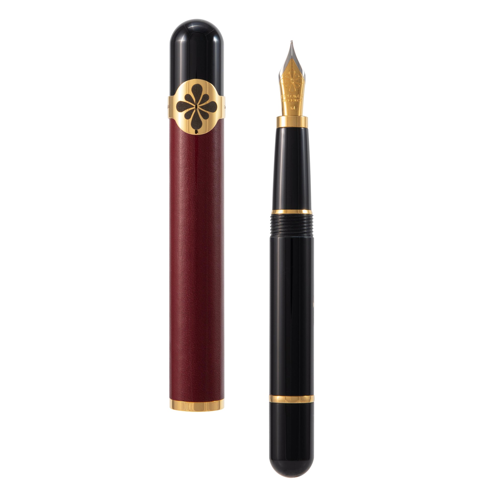 DPM XO Cuir Rouge Stylo Plume-Stylo Plume-Diplomat-Papeterie du Dôme