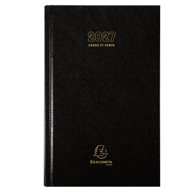EXA Agenda Bureau Carré Euros et Cents Journalier-Agenda-Exacompta-2027-Noir-Papeterie du Dôme