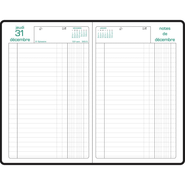 EXA Agenda Bureau Carré Euros et Cents Journalier-Agenda-Exacompta-Papeterie du Dôme