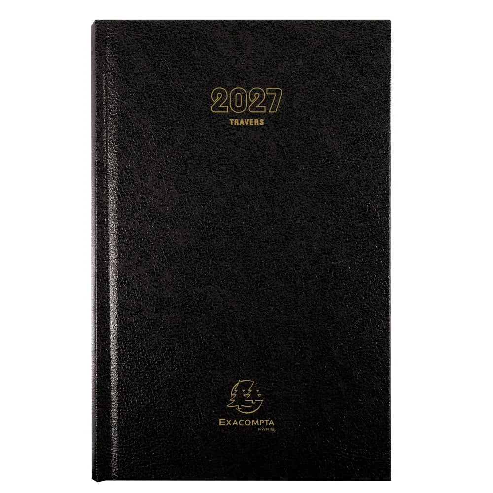 EXA Agenda Bureau Carré Travers Journalier-Agenda-Exacompta-2027-Noir-Papeterie du Dôme