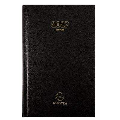 EXA Agenda Bureau Carré Travers Journalier-Agenda-Exacompta-2027-Noir-Papeterie du Dôme