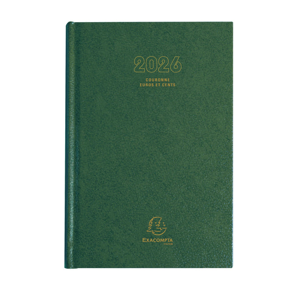 EXA Agenda Bureau Couronne Euros et Cents Journalier-Agenda-Exacompta-Papeterie du Dôme