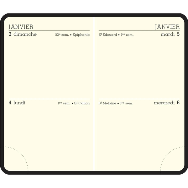 EXA Agenda Duo Kaa 2J/P 75x115 Fermeture-Agenda-Exacompta-Papeterie du Dôme