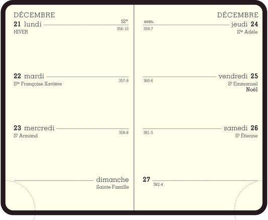 EXA Agenda Duo Kaa Semainier 75x115-Agenda-Exacompta-Papeterie du Dôme