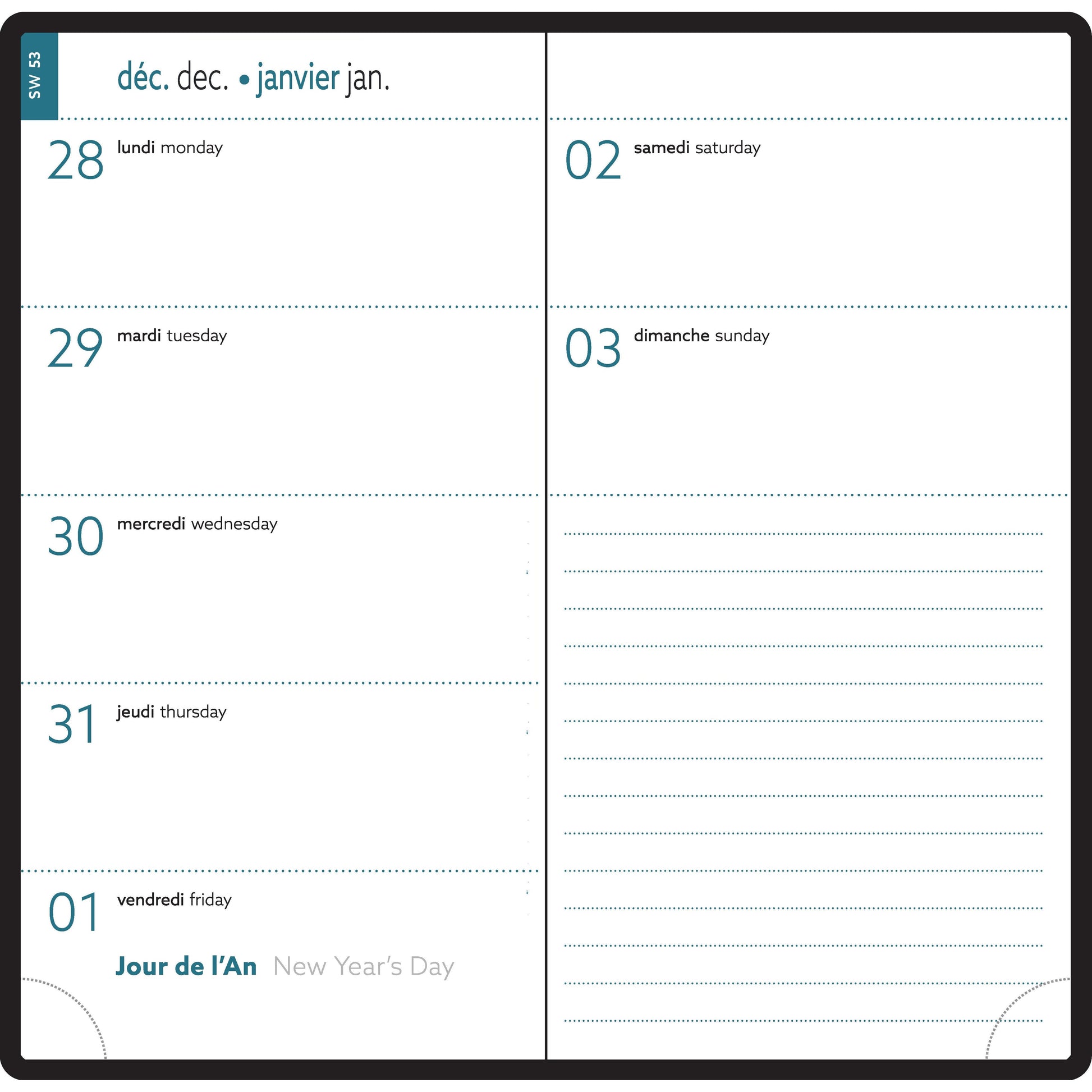 EXA Agenda Easytime 17 Trolez Semainier-Agenda-Exacompta-2024-Oiseaux-Papeterie du Dôme