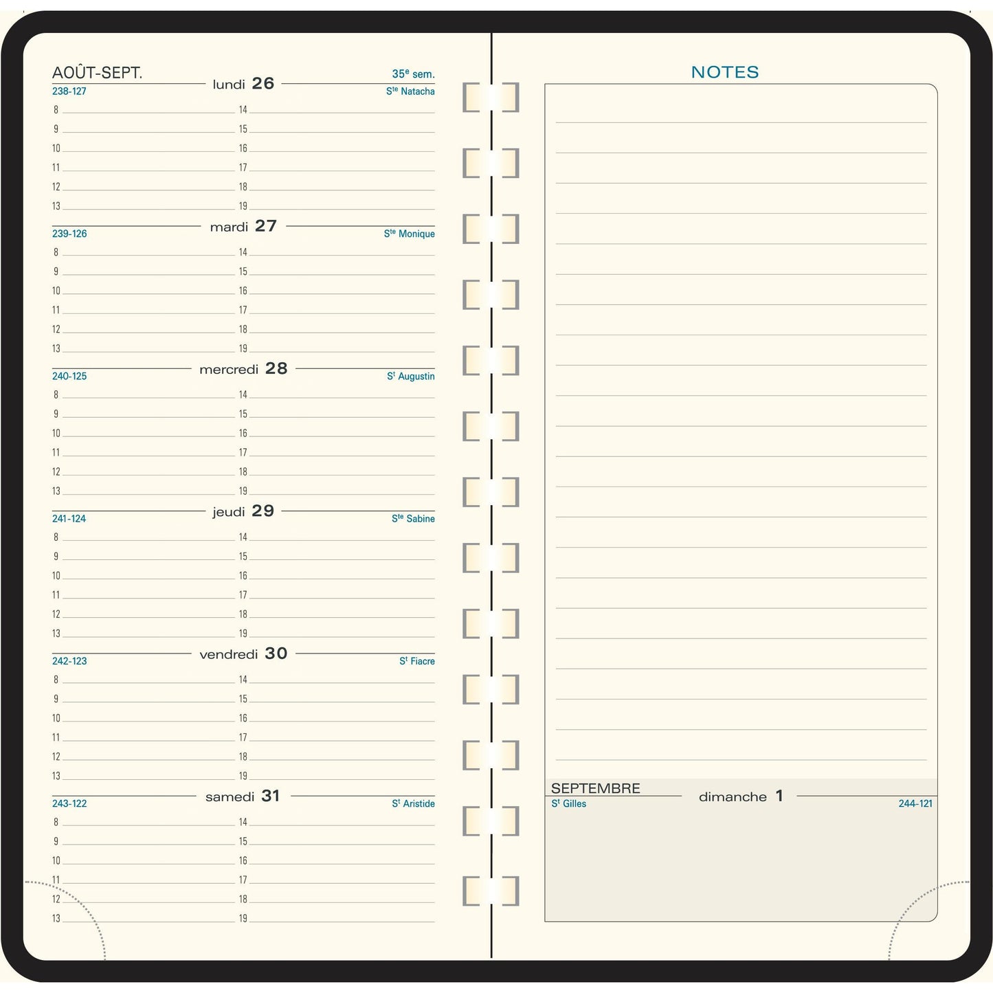 EXA Agenda Espace 17 S Bellagio Semainier-Agenda-Exacompta-Papeterie du Dôme