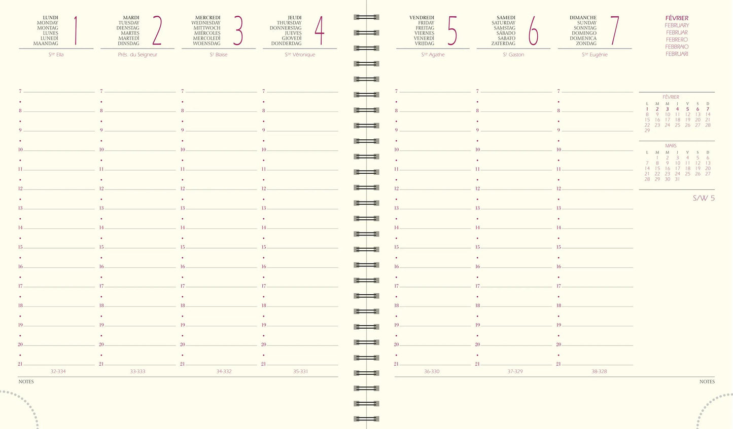 EXA Agenda Eurotime 18S Duo Kaa Semainier-Agenda-Exacompta-Papeterie du Dôme