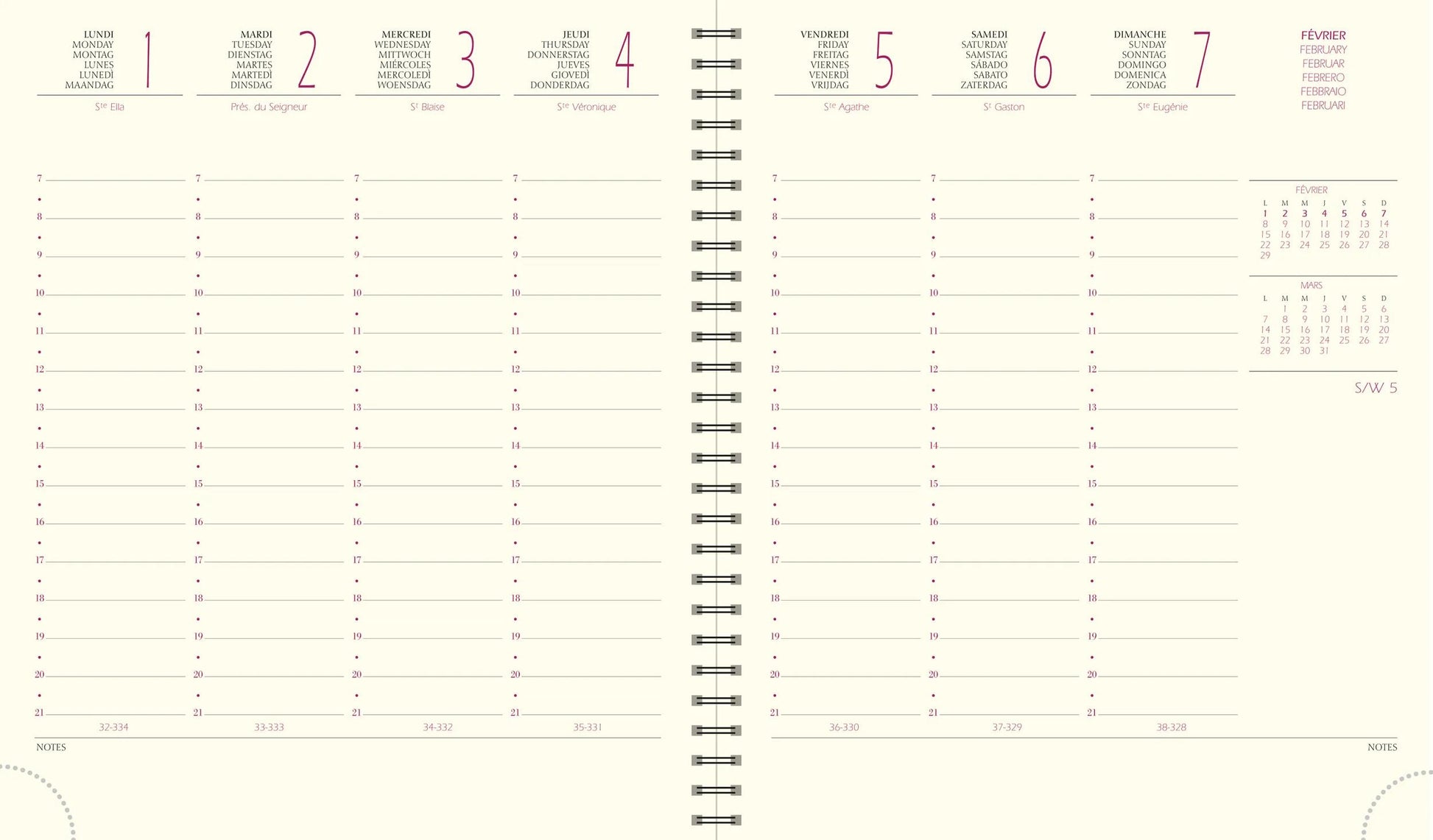 EXA Agenda Eurotime 18S Duo Kaa Semainier-Agenda-Exacompta-Papeterie du Dôme