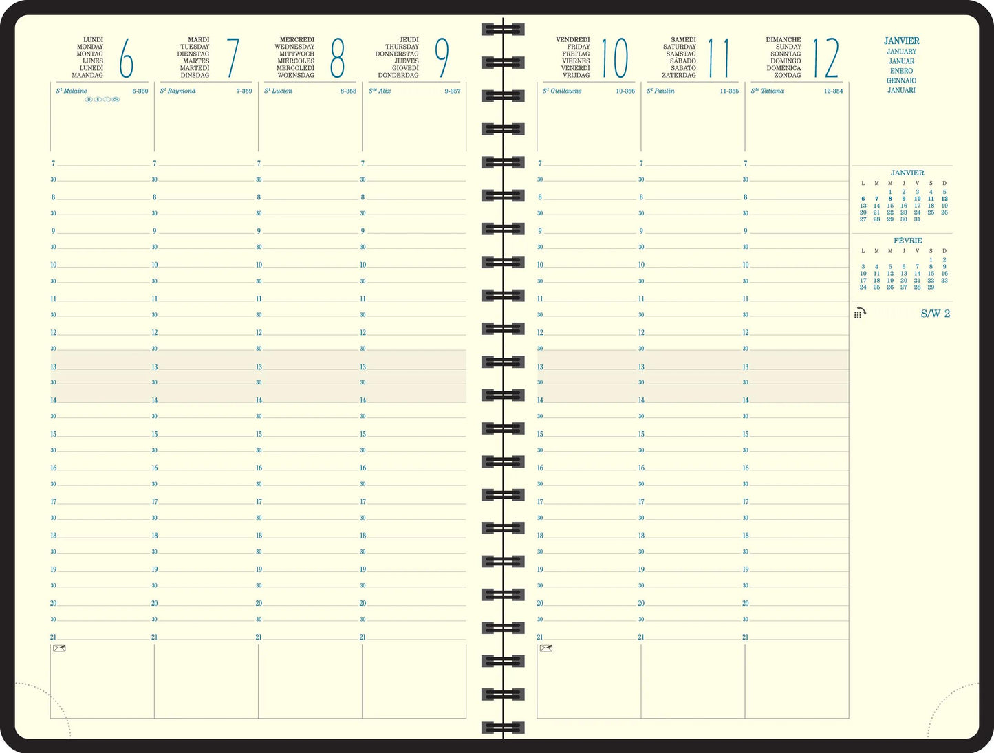EXA Agenda Eurotime 24S Duo Kaa Semainier-Agenda-Exacompta-Papeterie du Dôme