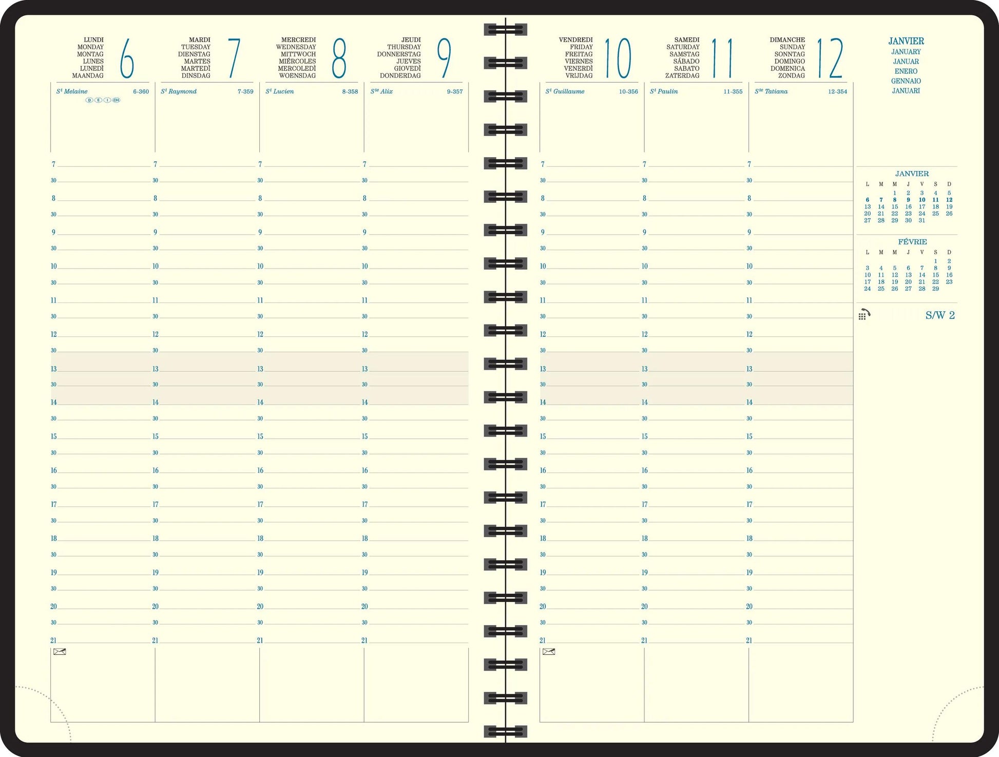 EXA Agenda Eurotime 24S Duo Kaa Semainier-Agenda-Exacompta-Papeterie du Dôme