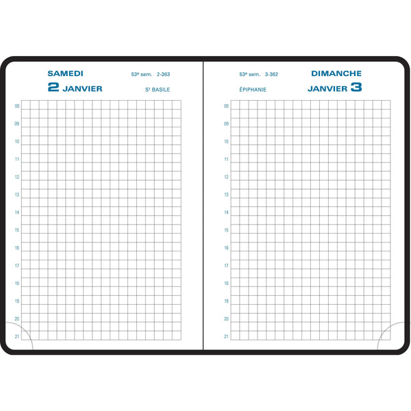 EXA Agenda Journalier Quadrillé 85x130-Agenda-Exacompta-Papeterie du Dôme
