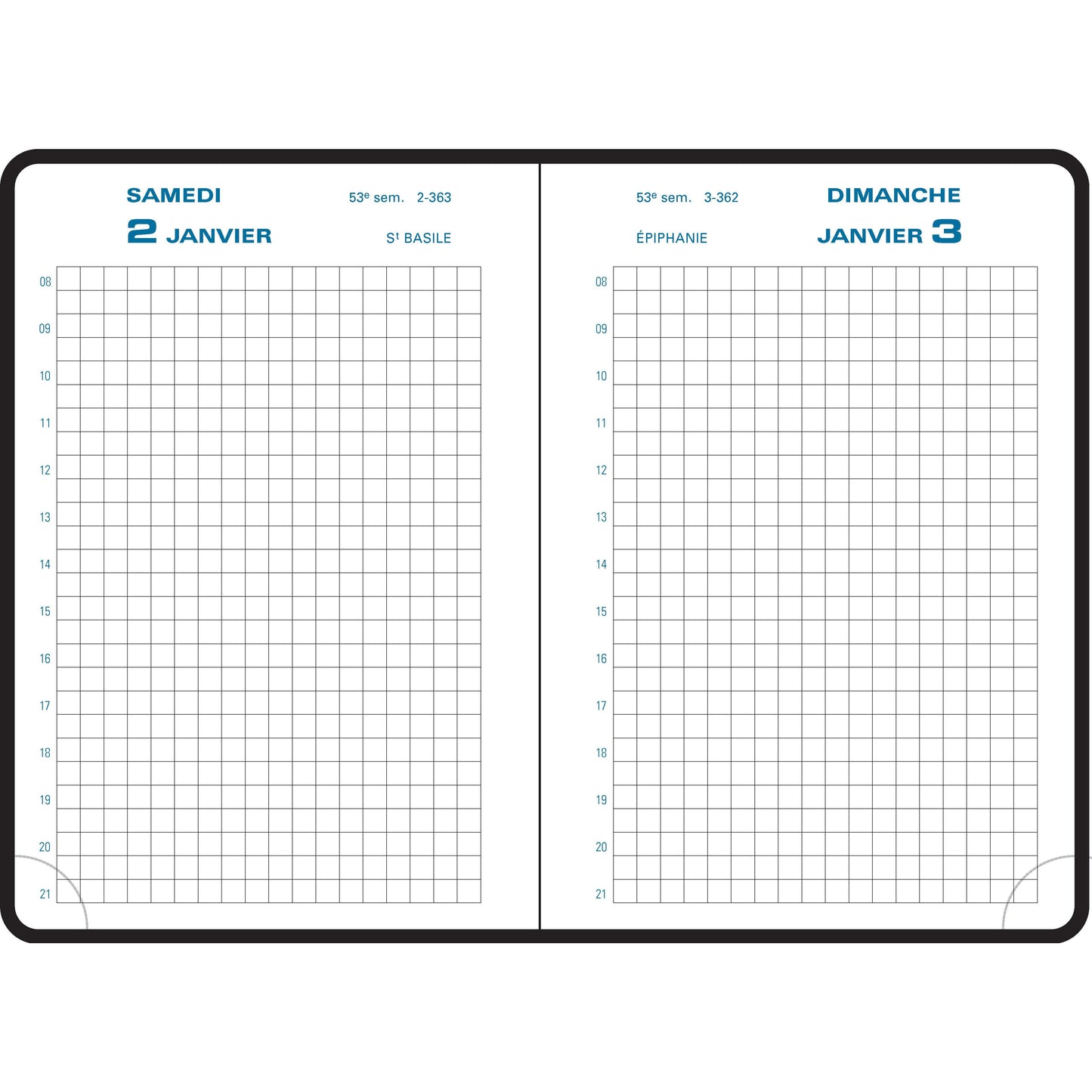 EXA Agenda Journalier Quadrillé 85x130-Agenda-Exacompta-Papeterie du Dôme