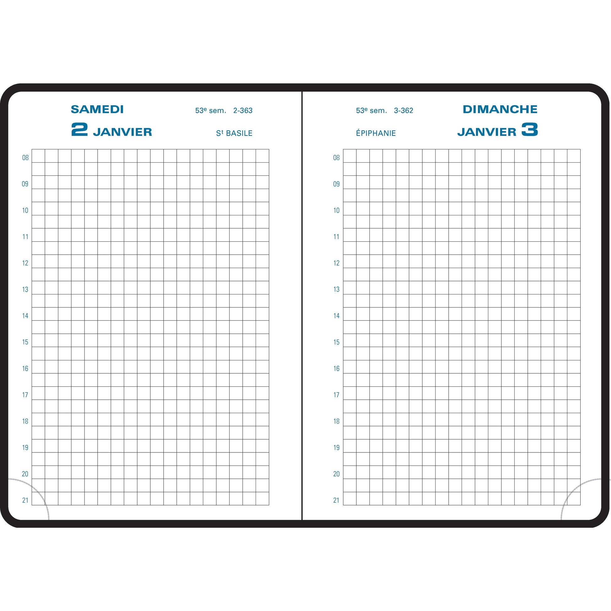EXA Agenda Journalier Quadrillé 85x130-Agenda-Exacompta-Papeterie du Dôme
