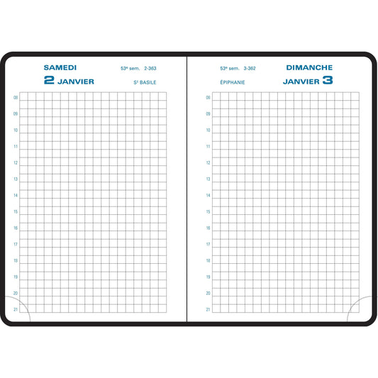 EXA Agenda Journalier Quadrillé 85x130-Agenda-Exacompta-Papeterie du Dôme