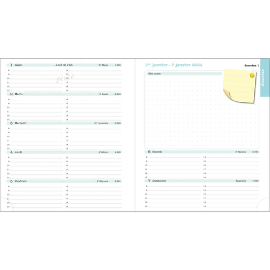 EXA Agenda SAS Semainier Lady 18S Color Design-Agenda-Exacompta-Papeterie du Dôme