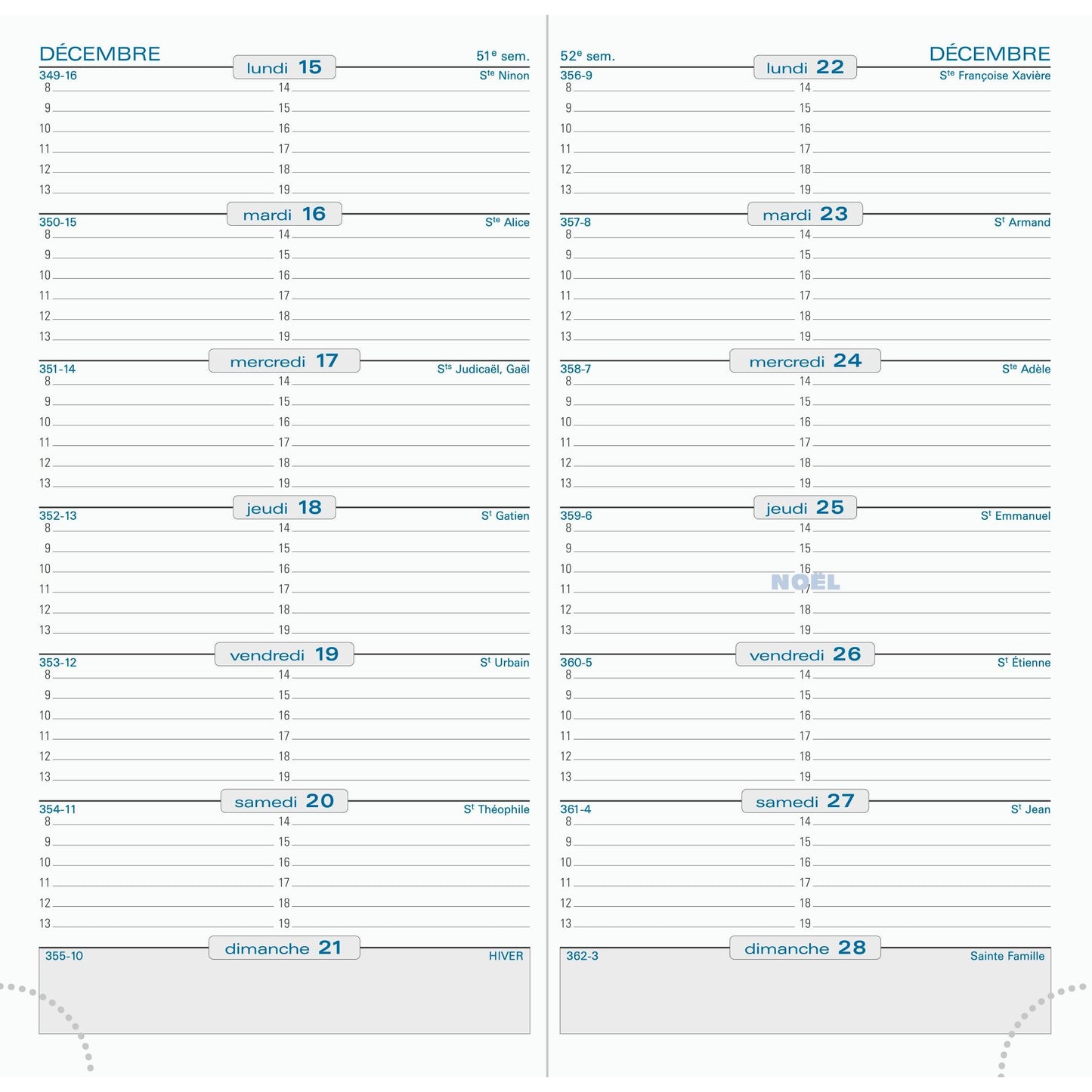 EXA Agenda SL 17 Cassandra Semainier-Agenda-Exacompta-Papeterie du Dôme