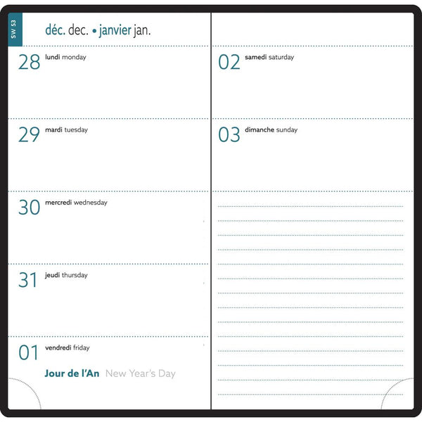 EXA Agenda Semainier Poche EasyTime 17 Iris-Agenda-Exacompta-Papeterie du Dôme