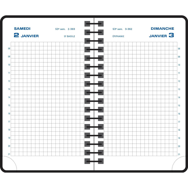 EXA Agenda Spiralé Swan 9x14,6 Journalier-Agenda-Exacompta-Papeterie du Dôme