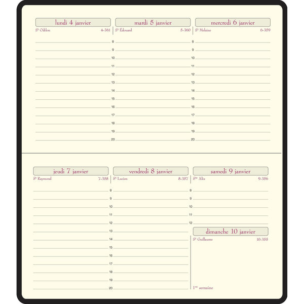 EXA Agenda Temporel 16 Cassandra Semainier-Agenda-Exacompta-Papeterie du Dôme