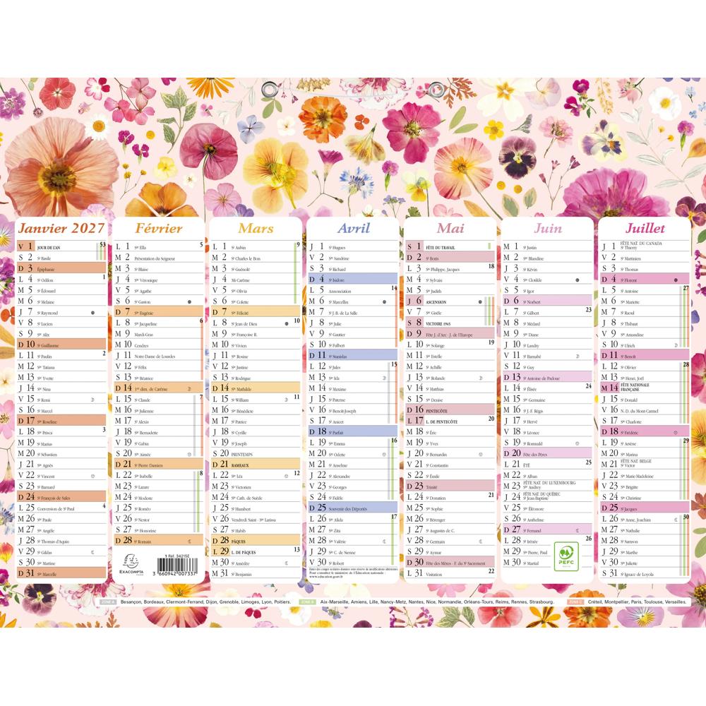 EXA Calendrier Illustré 29x22-Calendrier-Exacompta-Papeterie du Dôme