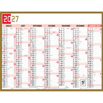 EXA Calendrier Tricolore Neutre 22x29,5-Calendrier-Exacompta-Papeterie du Dôme