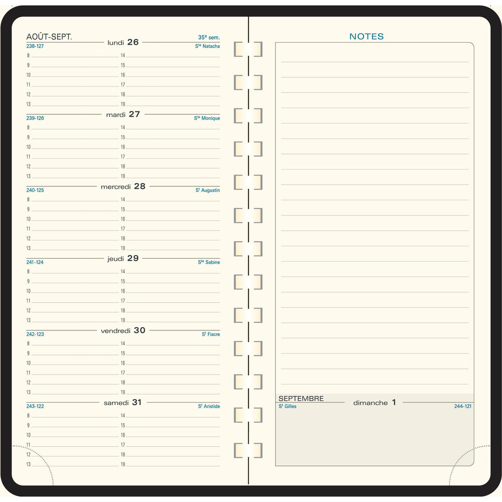 EXA Recharge Agenda Espace 17 S Semainier-Recharge Agenda-Exacompta-Papeterie du Dôme