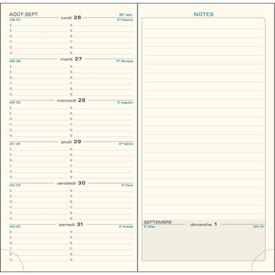 EXA Recharge Agenda Espace 17 Semainier-Recharge Agenda-Exacompta-Papeterie du Dôme