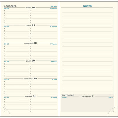 EXA Recharge Agenda Espace 17 Semainier-Recharge Agenda-Exacompta-Papeterie du Dôme