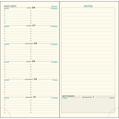 EXA Recharge Agenda Espace 17 Semainier-Recharge Agenda-Exacompta-Papeterie du Dôme