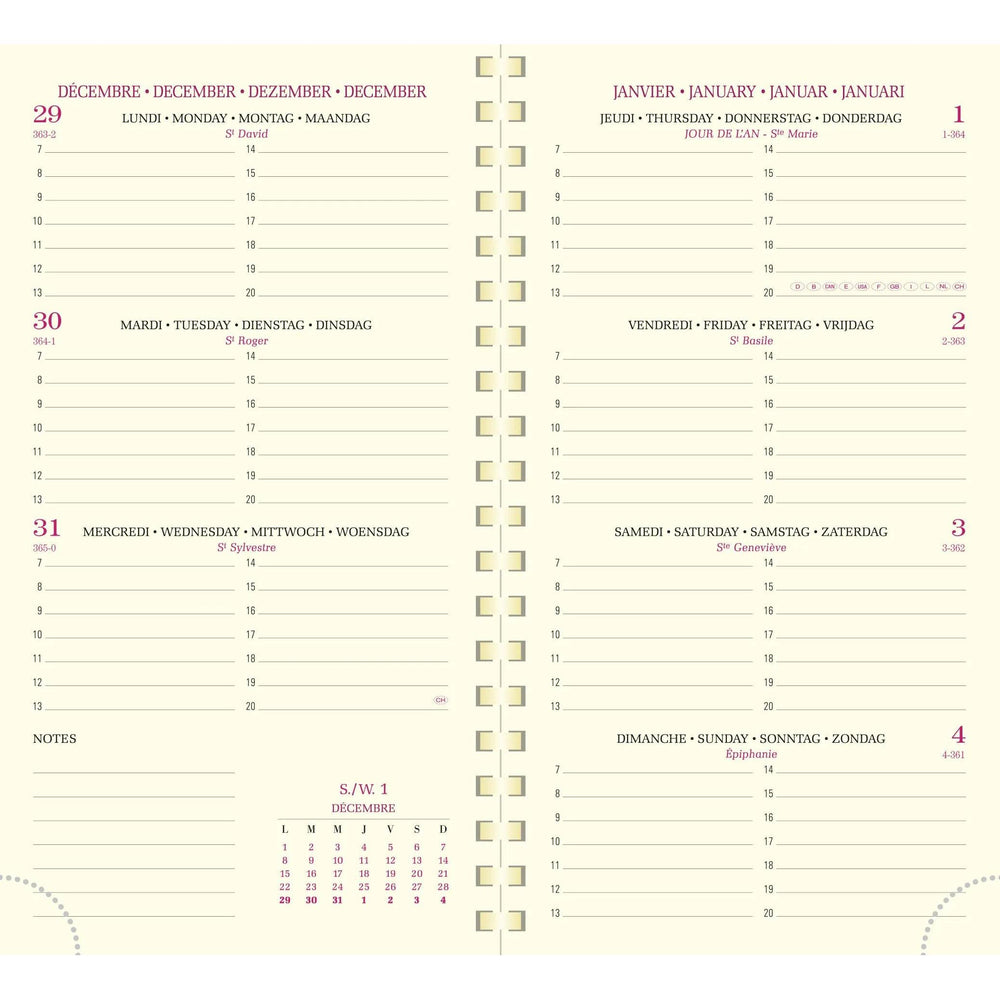 EXA Recharge Agenda Eurotime 16S Semainier-Recharge Agenda-Exacompta-Papeterie du Dôme
