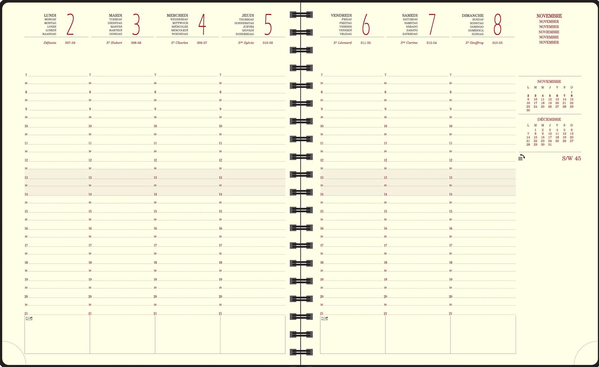 EXA Recharge Agenda Eurotime 22S Semainier-Recharge Agenda-Exacompta-Papeterie du Dôme