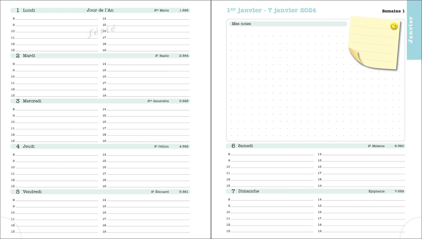 EXA Recharge Agenda Lady 18-Recharge Agenda-Exacompta-Papeterie du Dôme