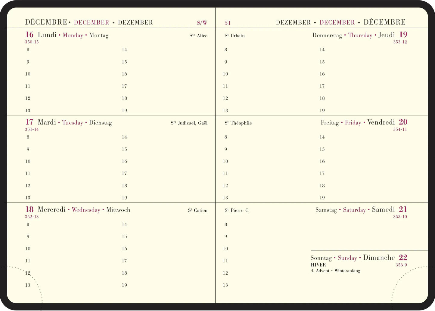 EXA Recharge Agenda Semaine Planifiée 13-Recharge Agenda-Exacompta-Papeterie du Dôme