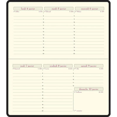 EXA Recharge Agenda Temporel 16 Semainier-Recharge Agenda-Exacompta-Papeterie du Dôme
