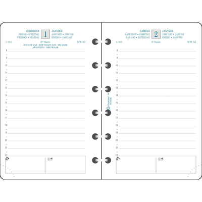 EXA Recharge Exatime 14 Journalier-Recharge Agenda-Exacompta-Papeterie du Dôme