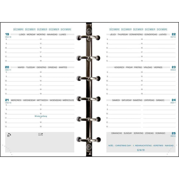 EXA Recharge Exatime 14 Sem/2Pages Horizontale SAD-Recharge Agenda-Exacompta-Papeterie du Dôme
