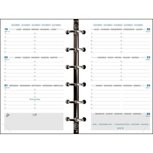 EXA Recharge Exatime 14 Sem/2Pages Horizontale SAD-Recharge Agenda-Exacompta-Papeterie du Dôme