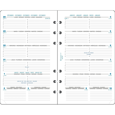 EXA Recharge Exatime 17 Semaine par Page-Recharge Agenda-Exacompta-Papeterie du Dôme