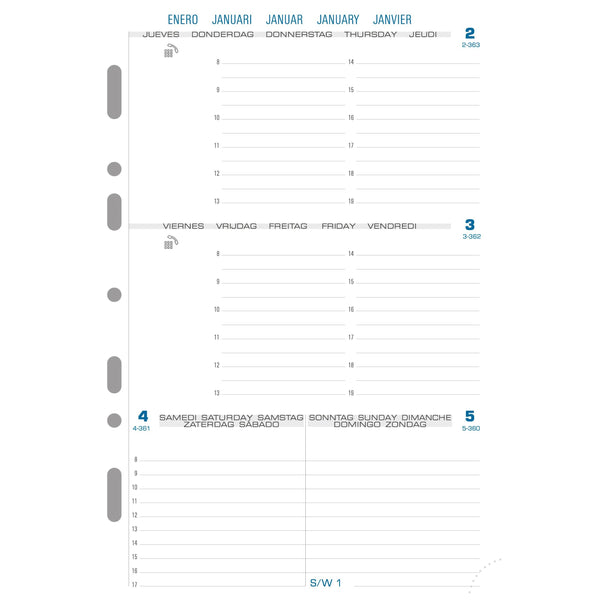 EXA Recharge Exatime 21 Semainier-Recharge Agenda-Exacompta-Papeterie du Dôme