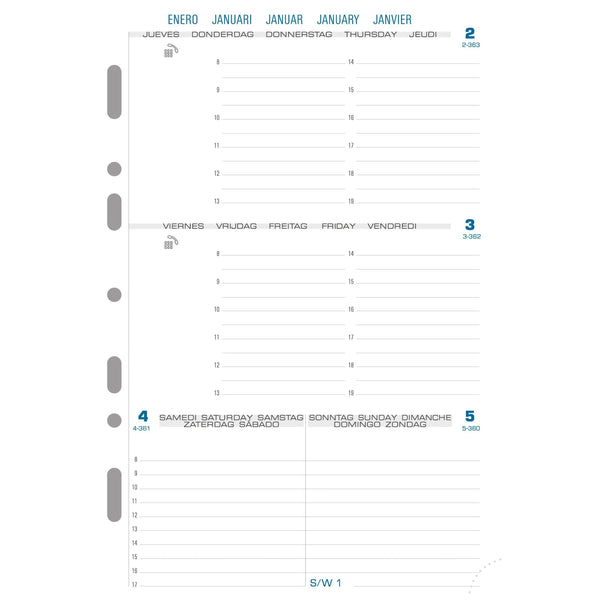 EXA Recharge Exatime 21 Semainier-Recharge Agenda-Exacompta-Papeterie du Dôme