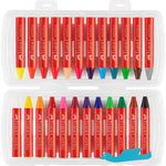 FC Étui 24 Craies Jumbo Triangulaire-Craies-Faber-Castell-Papeterie du Dôme