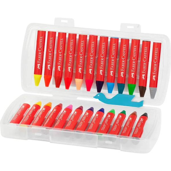 FC Étui 24 Craies Jumbo Triangulaire-Craies-Faber-Castell-Papeterie du Dôme