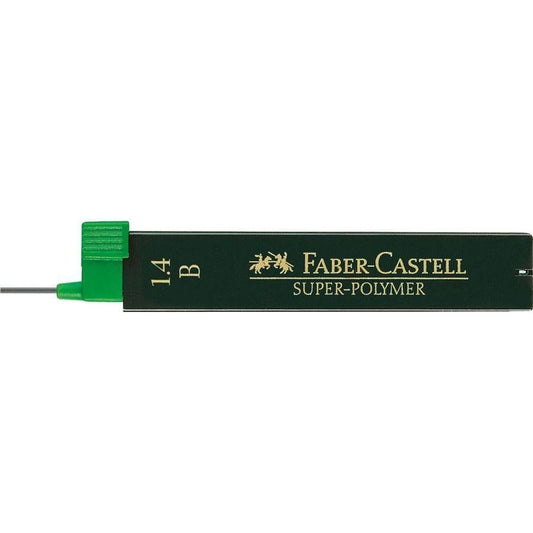 FC Recharge 6 Mines Super-Polymer-Mines-Faber-Castell-B-1.4mm-Papeterie du Dôme