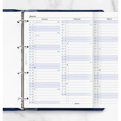 FFX A4 Agenda Planning vertical en Anglais-Recharge Agenda-Filofax-Papeterie du Dôme