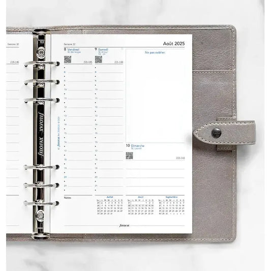 FFX A5 Agenda Août à Juillet Semaine/2 Pages Vertical FR FILOFAX-Recharge-Filofax-Papeterie du Dôme