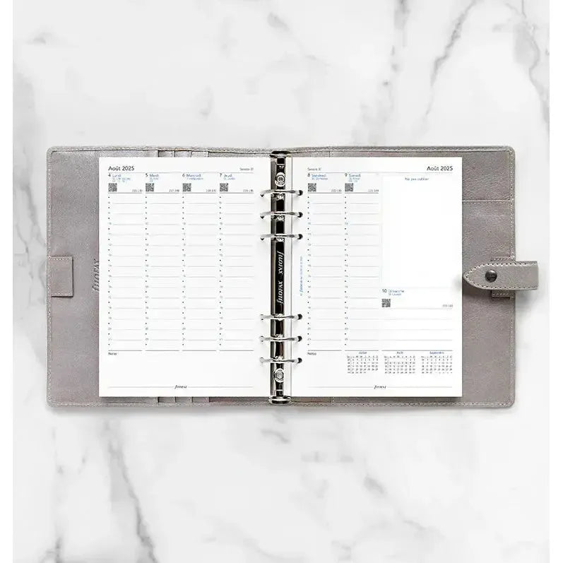 FFX A5 Agenda Août à Juillet Semaine/2 Pages Vertical FR FILOFAX-Recharge-Filofax-Papeterie du Dôme