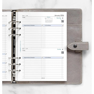 FFX A5 Agenda Business 1 Jour Page GB-Recharge Agenda-Filofax-Papeterie du Dôme