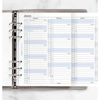 FFX A5 Agenda Planning vertical en Anglais-Recharge Agenda-Filofax-Papeterie du Dôme