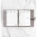 FFX A5 Agenda Semaine/2 Pages Verticale 5 Langues avec Heures FILOFAX-Recharge Agenda-Filofax-Papeterie du Dôme