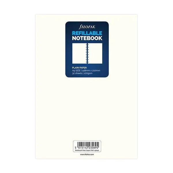 FFX A5 Notebook Recharge Feuilles Unies Blanc-Recharge-Filofax-Papeterie du Dôme